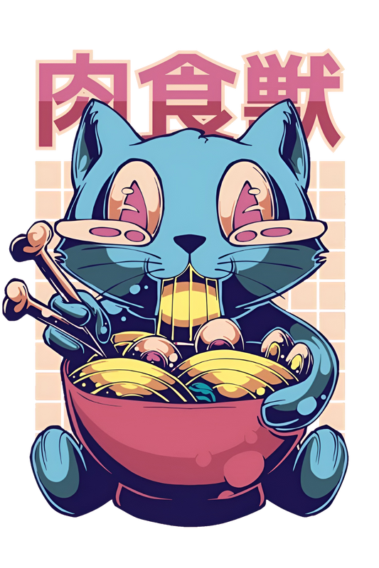Ramen Cat Japanese Graphic Tee Short Sleeve Unisex