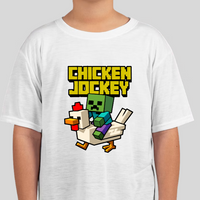 Chicken Jockey Minecraft Youth Unisex Graphic Tee