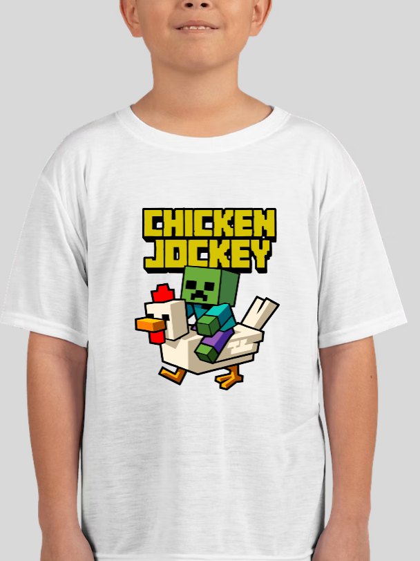 Chicken Jockey Minecraft Youth Unisex Graphic Tee
