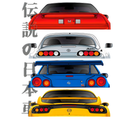 Legendary JDM Stack - Japanese Street Racing Icons Graphic Tee