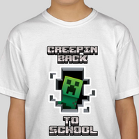 Minecraft Creepin Back To School Unisex Youth Back To School T-Shirt