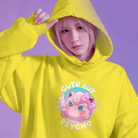 Jigglypuff Cute But Psycho Graphic Womens Hoodie