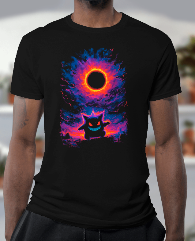 Gengar Solar Eclipse Graphic Tee Pokemon Unisex Shirt