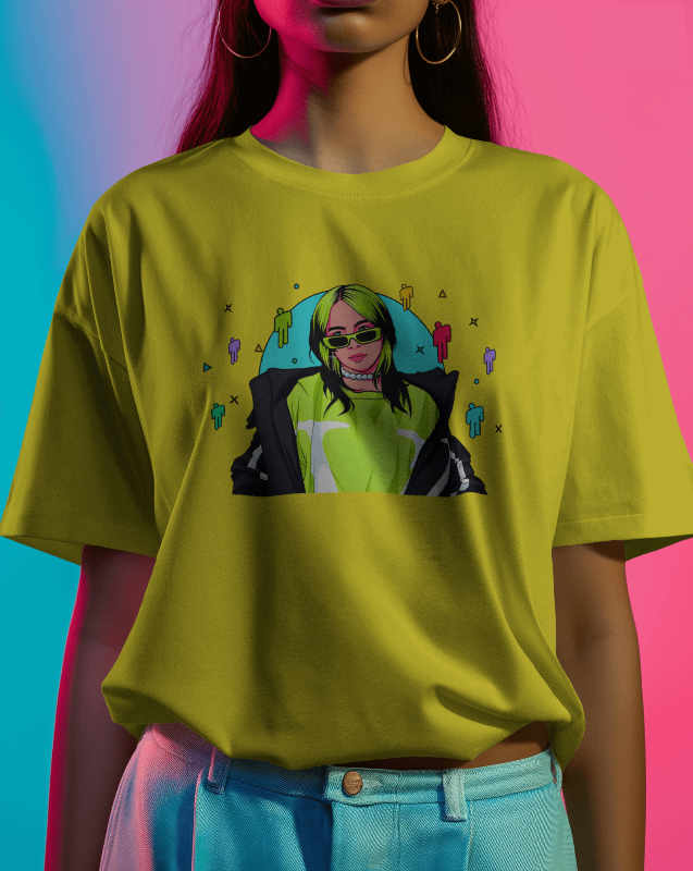 Billie Eilish Neon Green Unisex Graphic Tee Music