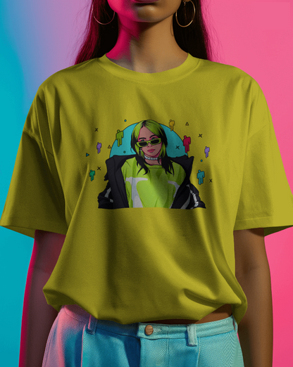Billie Eilish Neon Green Unisex Graphic Tee Music