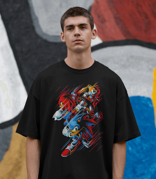 Sonic & Shadow Speed Graphic Tee Unisex Shirt