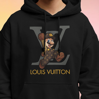 Mario Louis Vuitton Parody Graphic Hoodie Unisex Hooded Sweatshirt
