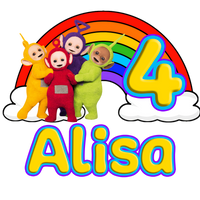 Telletubbies Toddler Personalized Name & Age Birthday Shirt