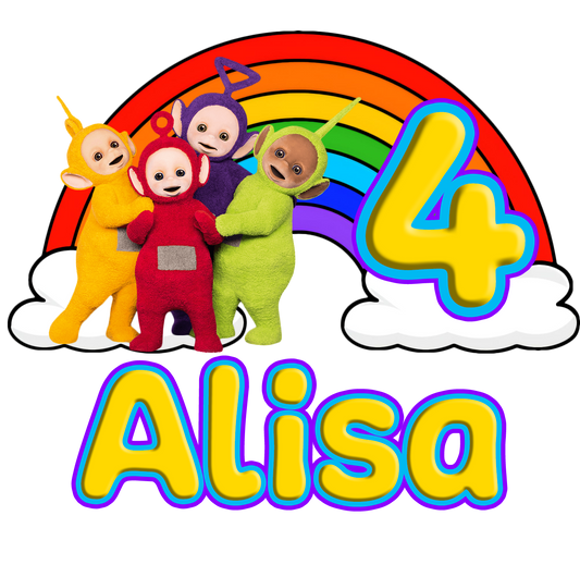 Telletubbies Toddler Personalized Name & Age Birthday Shirt
