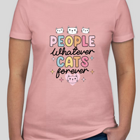 Cats Forever Womens Fitted Tee Graphics Shirt