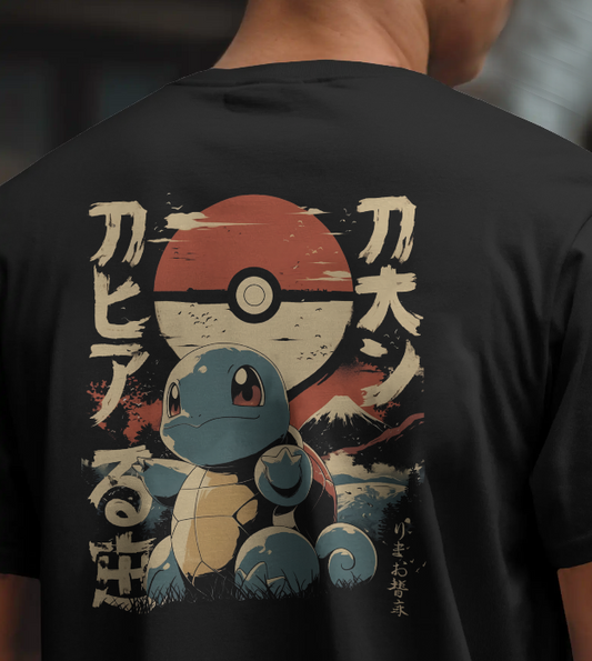 Squirtle Pokemon Rising Sun Graphic Tee Unisex