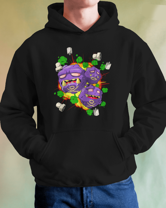 Pokemon Koffing & Weezing Graphic Hoodie Unisex