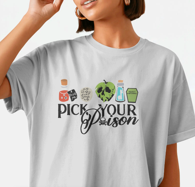 Pick Your Poison Villains Graphic Tee Unisex Halloween