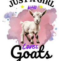 Just a Girl Who Loves Goats Youth Girls Graphic Tee