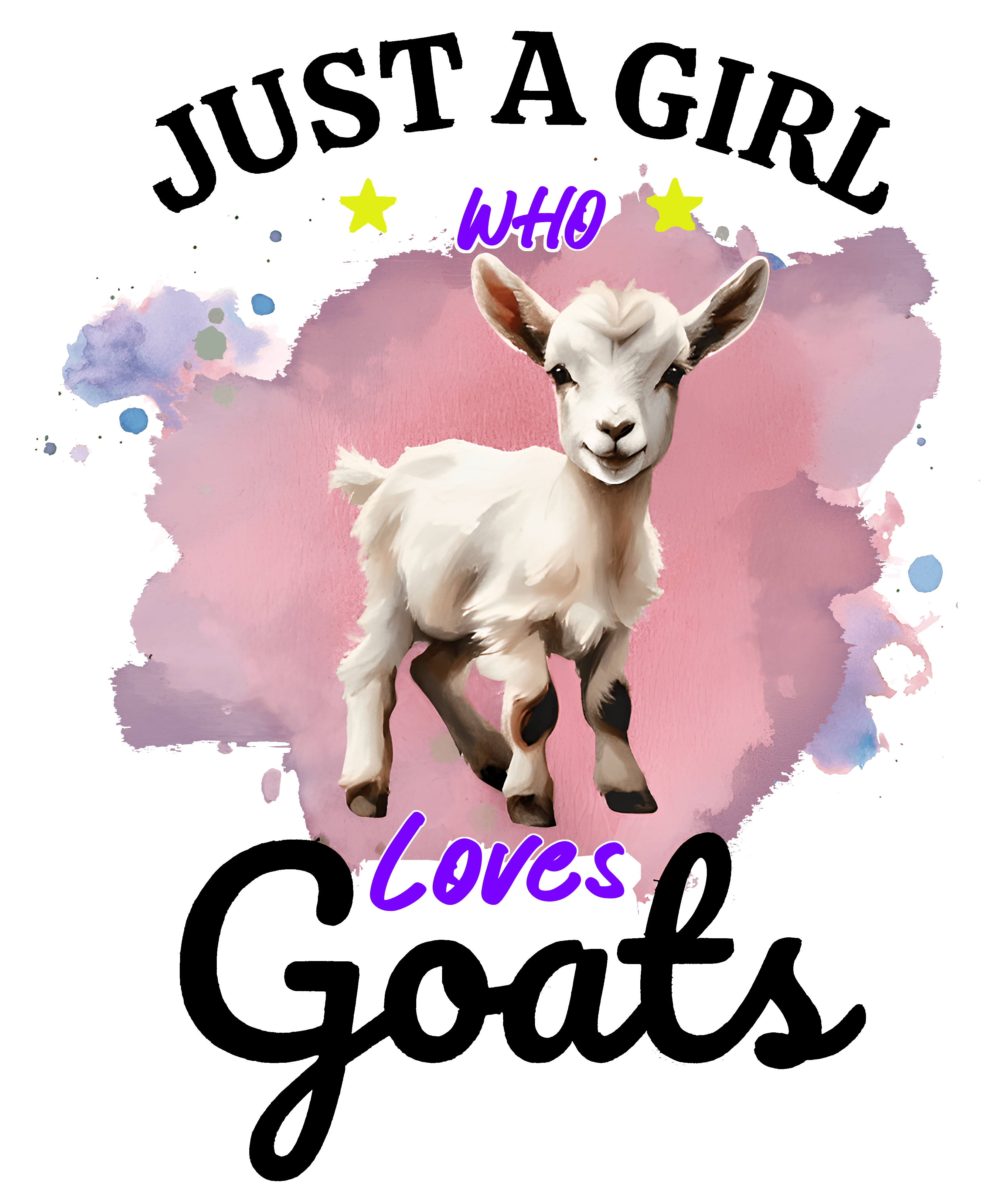 Just a Girl Who Loves Goats Youth Girls Graphic Tee