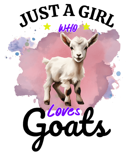 Just a Girl Who Loves Goats Youth Girls Graphic Tee