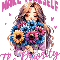 Make Yourself The Priority Womens Fitted Graphic Tee