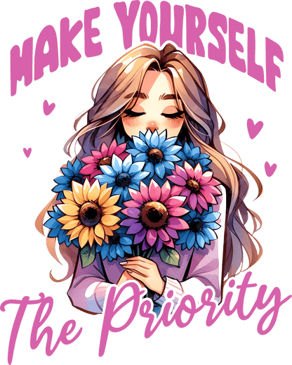 Make Yourself The Priority Womens Fitted Graphic Tee