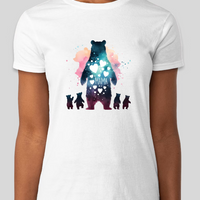 Mama Bear Water Color Fitted Womens Graphic Tee