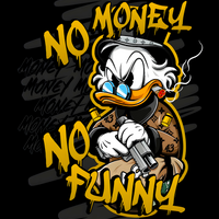 Scrooge McDuck "No Money, No Funny" Graphic Tee Unisex Shirt