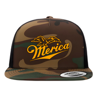 Merica Military Camo Snapback Hat Unisex