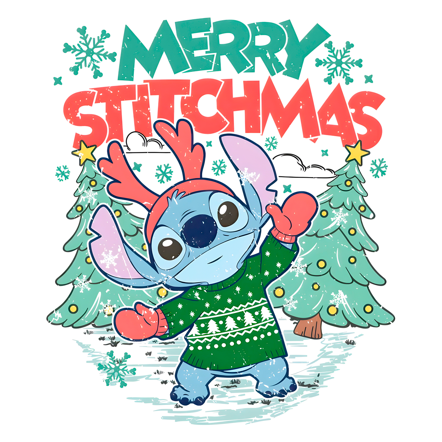 Merry Stitchmas Tee Festive Stitch Christmas T-Shirt
