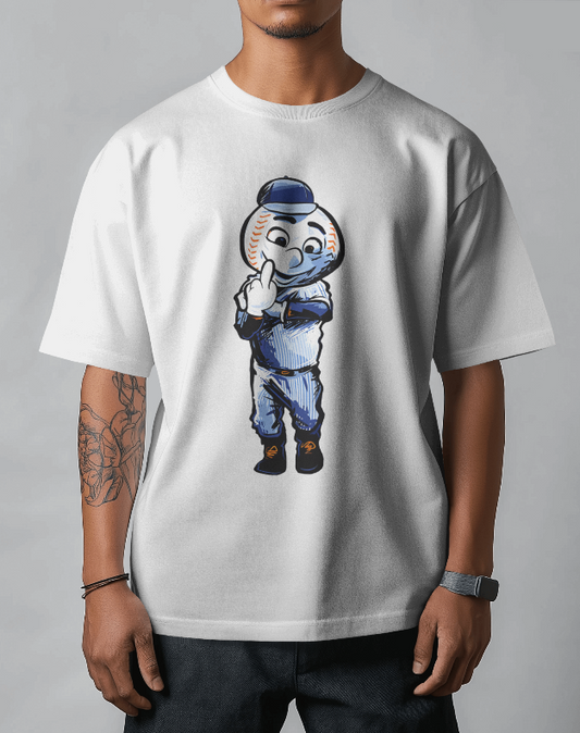 Mr Met Middle Finger Graphic Tee Unisex MLB T-Shirt