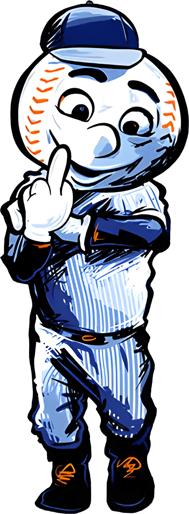 Mr Met Middle Finger Graphic Tee Unisex MLB T-Shirt