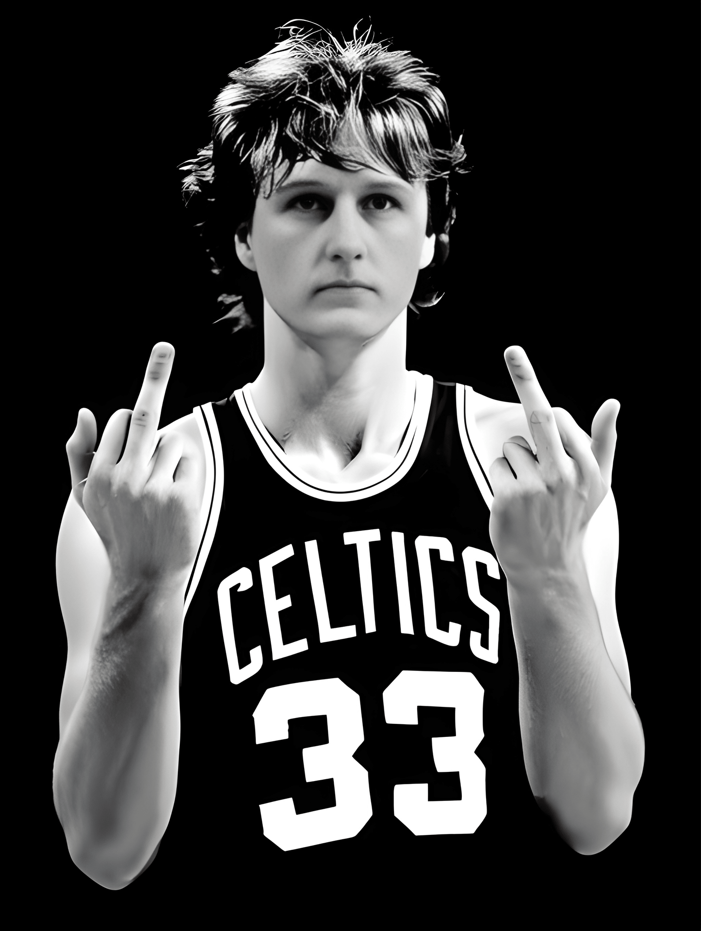 Larry Bird "Flipping the Bird" NBA Tribute Tee