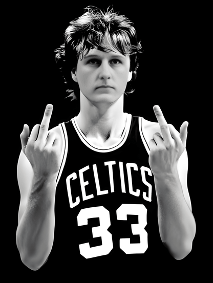 Larry Bird "Flipping the Bird" NBA Tribute Tee