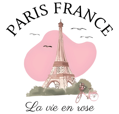 Paris France "La vie en rose" Womens Fitted Tee