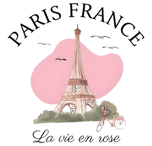 Paris France "La vie en rose" Womens Fitted Tee