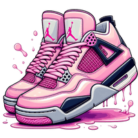 Pink Air Jordan 4's Womens Fitted tee