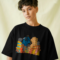 Cookie Monster's Gingerbread City Rampage Graphic Tee