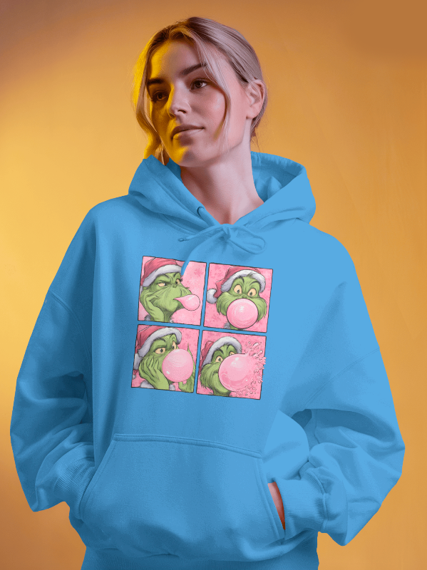 The Grinch Bubble Gum Pop Art Holiday Hoodie