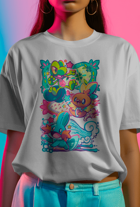 Hoenn Starter Squad Pokemon Graphic T-Shirt