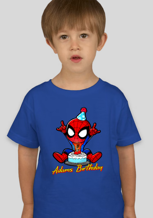 Spiderman Cake Toddler Personalized Birthday Tee Unisex Shirt