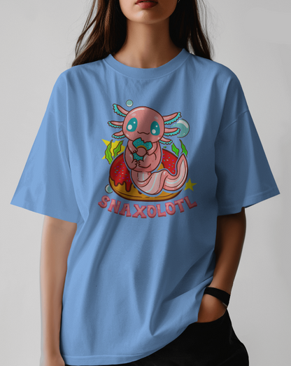 Snaxolotl - Axolotl Humor Graphic Tee Womens T Shirt