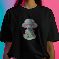 UFO Weed Abduction Graphic Tee Unisex Shirt