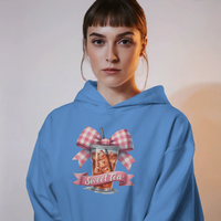 Southern Sweet Tee Bow Graphic Hoodie Womens Hoodie
