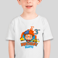 Blippi Toddler Birthday Personalized Age Graphic Tee Unisex Shirt