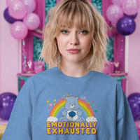 Grumpy Bear Emotionally Exhausted Graphic Tee Womens Shirt