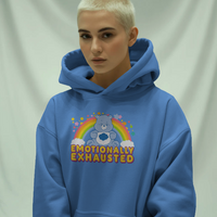 Emotionally Exhausted Care Bear Graphic Hoodie Womens Hoodie