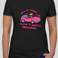 Rugrats Cynthia "Get In Loser..." Womens Fitted Graphic Tee
