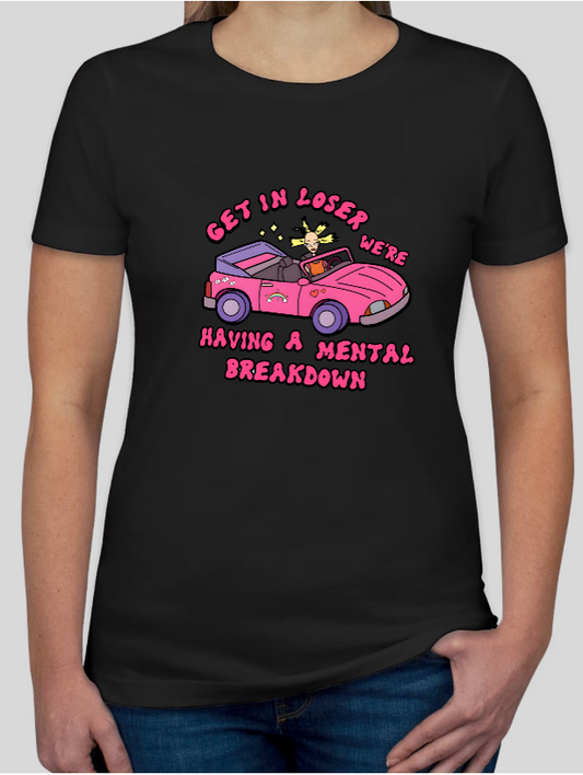 Rugrats Cynthia "Get In Loser..." Womens Fitted Graphic Tee