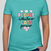 Cats Forever Womens Fitted Tee Graphics Shirt