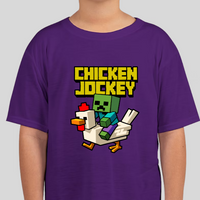 Chicken Jockey Minecraft Youth Unisex Graphic Tee