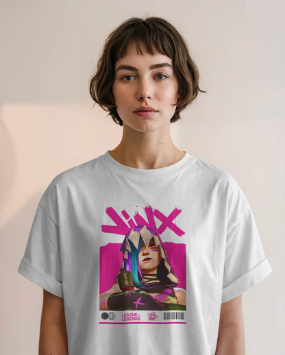 Jinx Arcane Chaos Graffiti Graphic Tee Unisex Shirt
