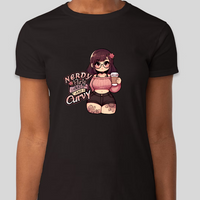 Nerdy, Flirty, Inked & Curvy Womens Fitted Graphic Tee