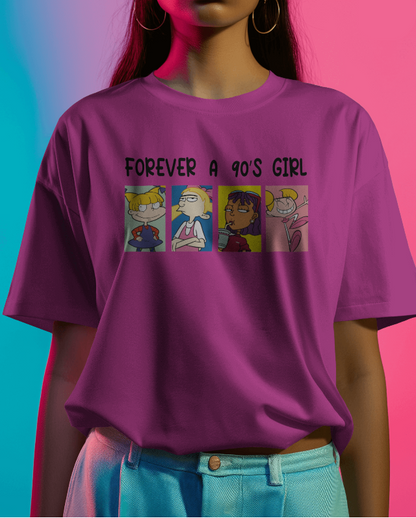Forever a 90's Girl Nickelodeon Graphic Tee Womens T-Shirt